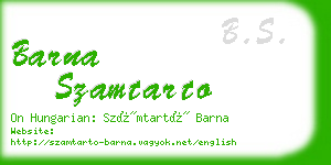 barna szamtarto business card